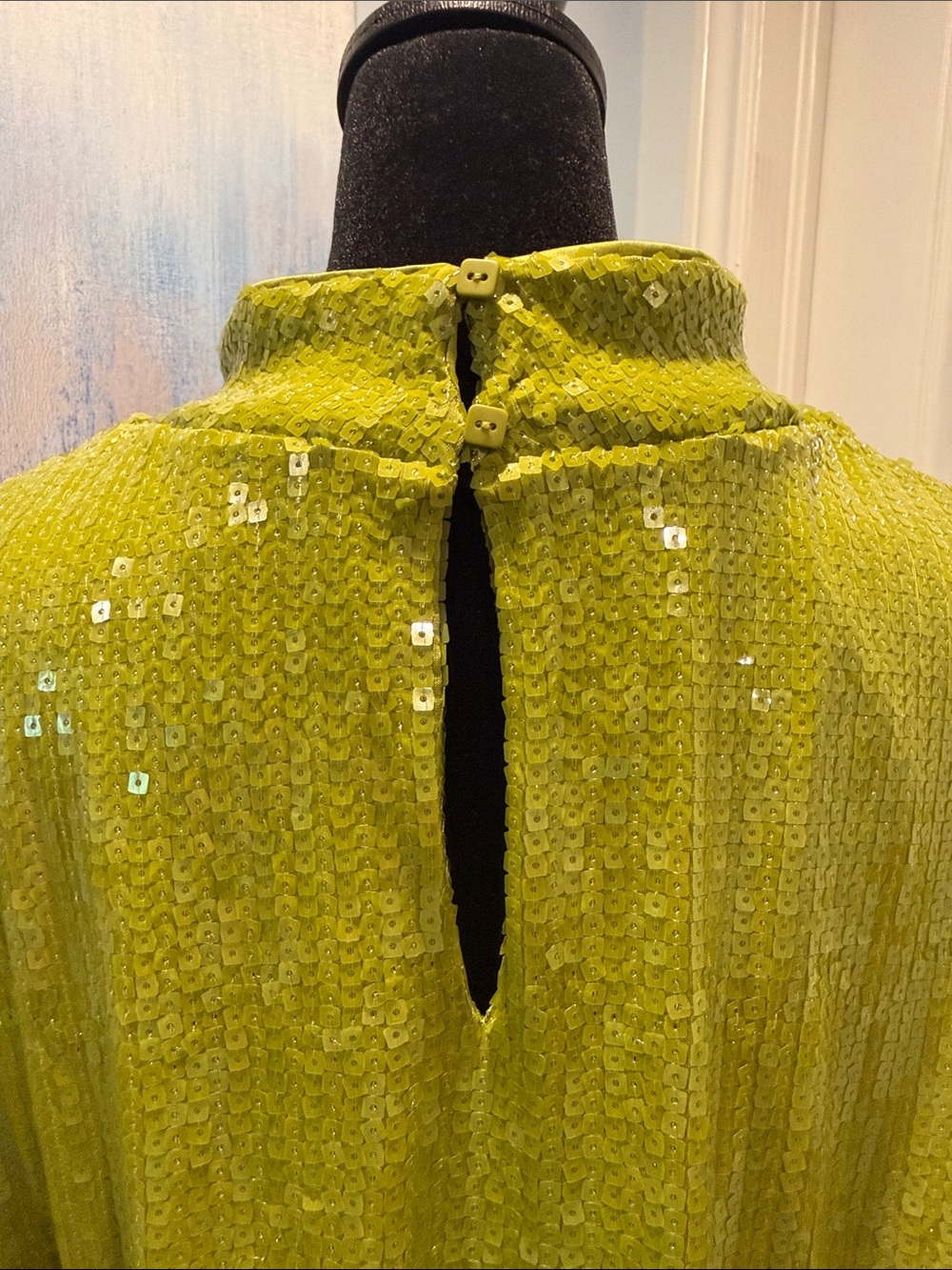 Addition Elle Chartreuse Sequin Midi Skirt + Top Set - Picture 5 of 13